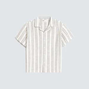 Resort Collar Striped Shirt